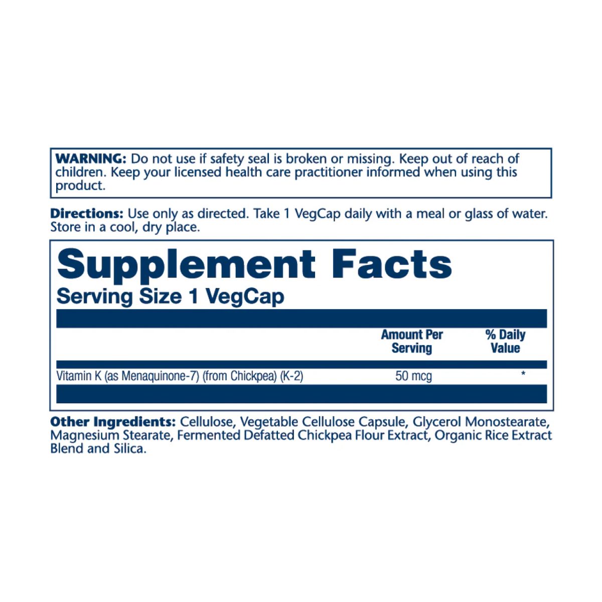 Vitamin K-2 MK-7 50mcg - 30 vcaps - Зображення 2