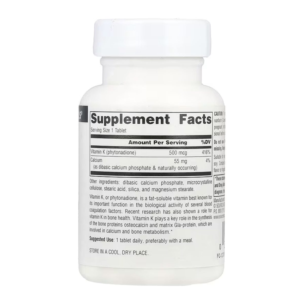 Vitamin K 500 mcg - 100 tabs - Зображення 2