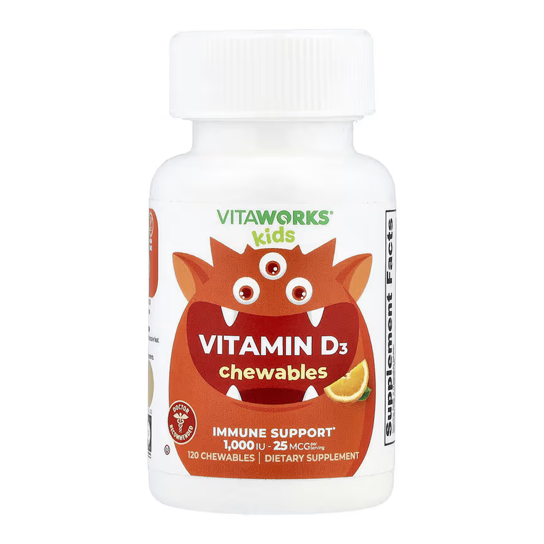 vitaworks-kids-vitamin-d-120-chewables-51638472804804_beb00fa15b VitaWorks Kids Vitamin D - 120 chewables - Зображення 1