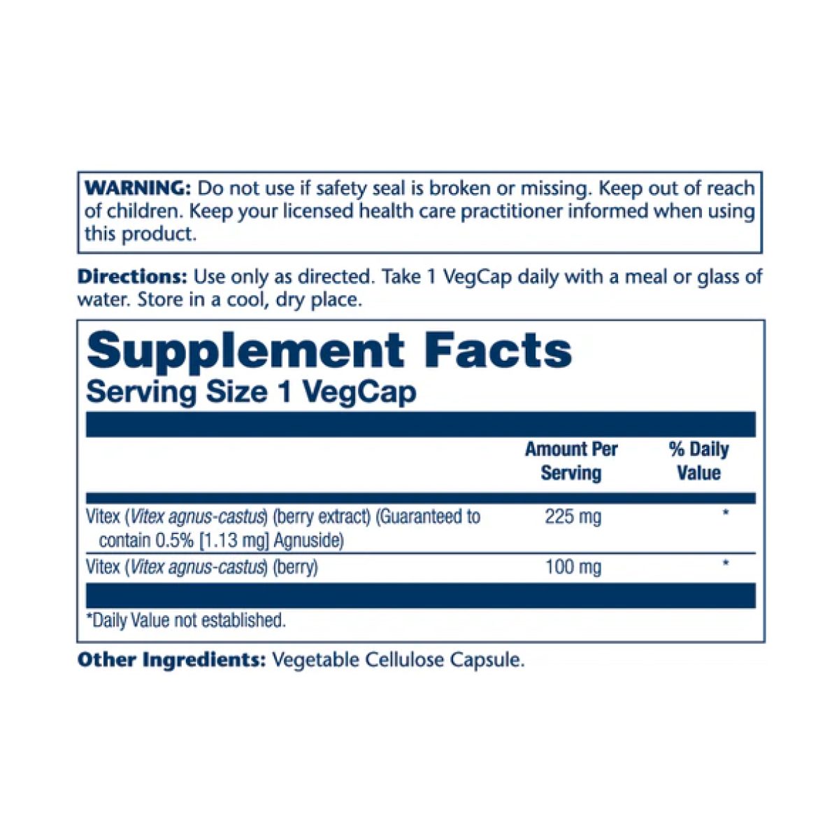 Vitex Chaste Berry Extract 225mg - 60 vcaps - Зображення 2