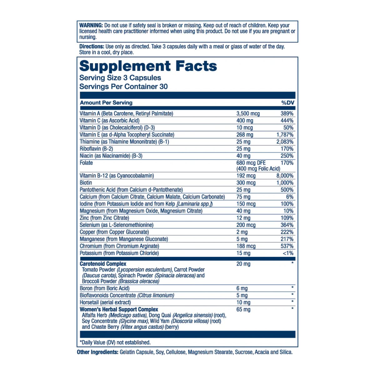 Women's Golden Multi-Vitamin - 90 vcaps - Зображення 2