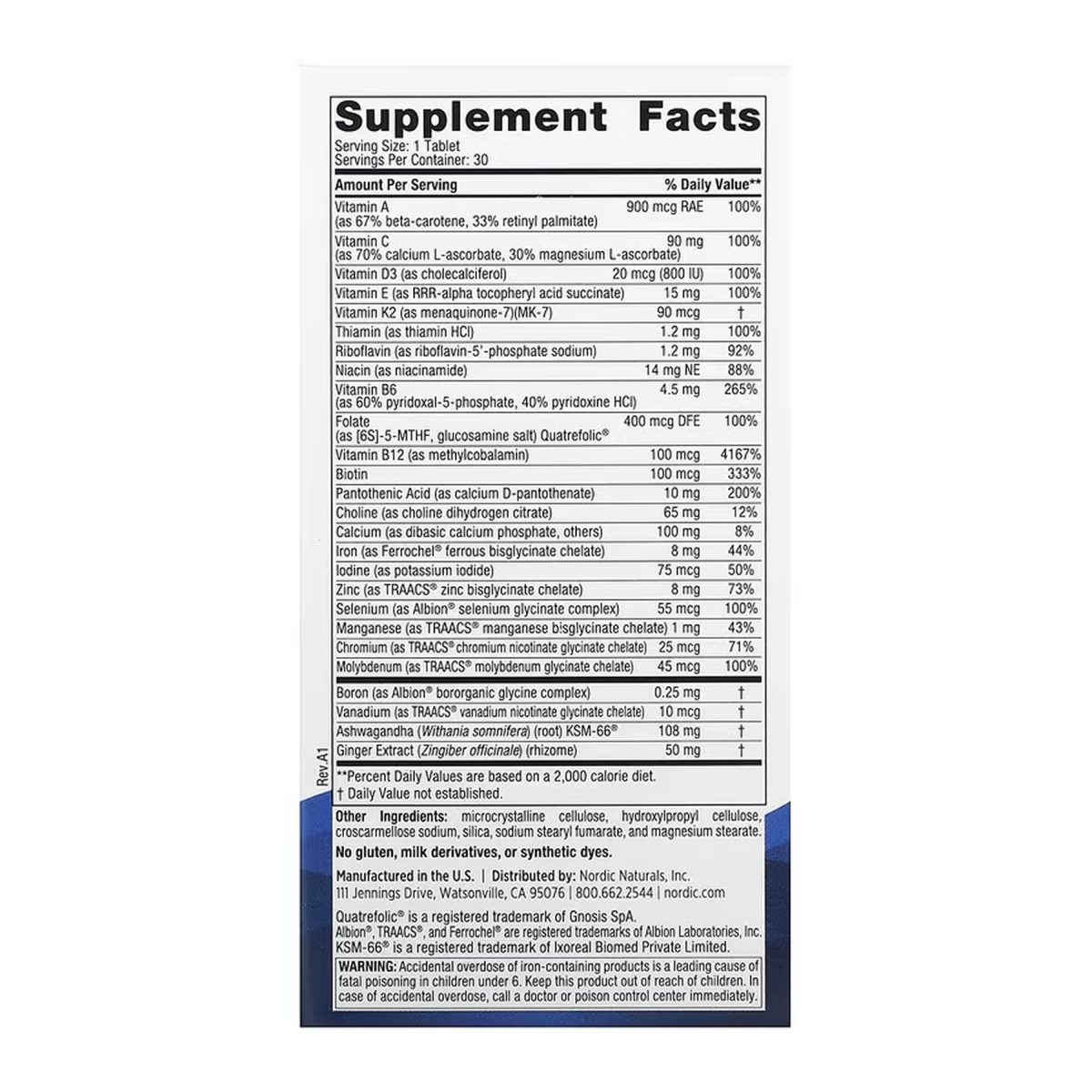 Women's One Daily Multivitamin - 30 tabs - Зображення 2