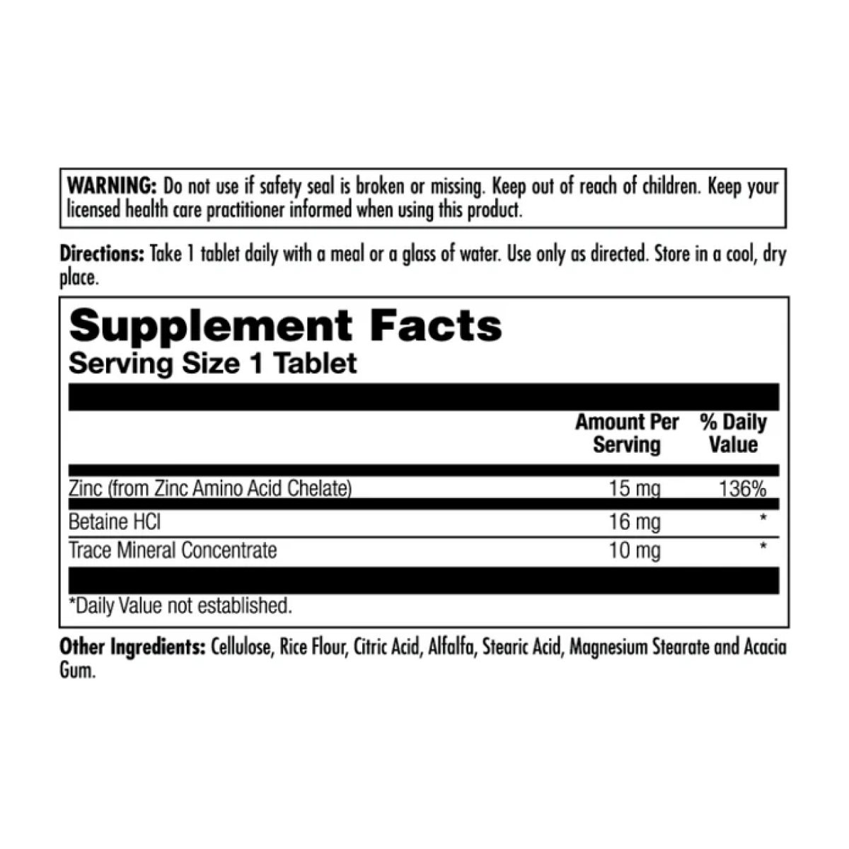 Zinc 15+ Chelated - 100 tabs - Зображення 2