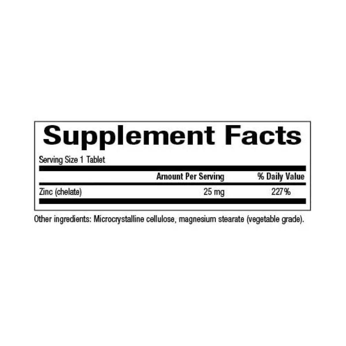 Zinc Chelate 25mg - 90 tabs - Зображення 2