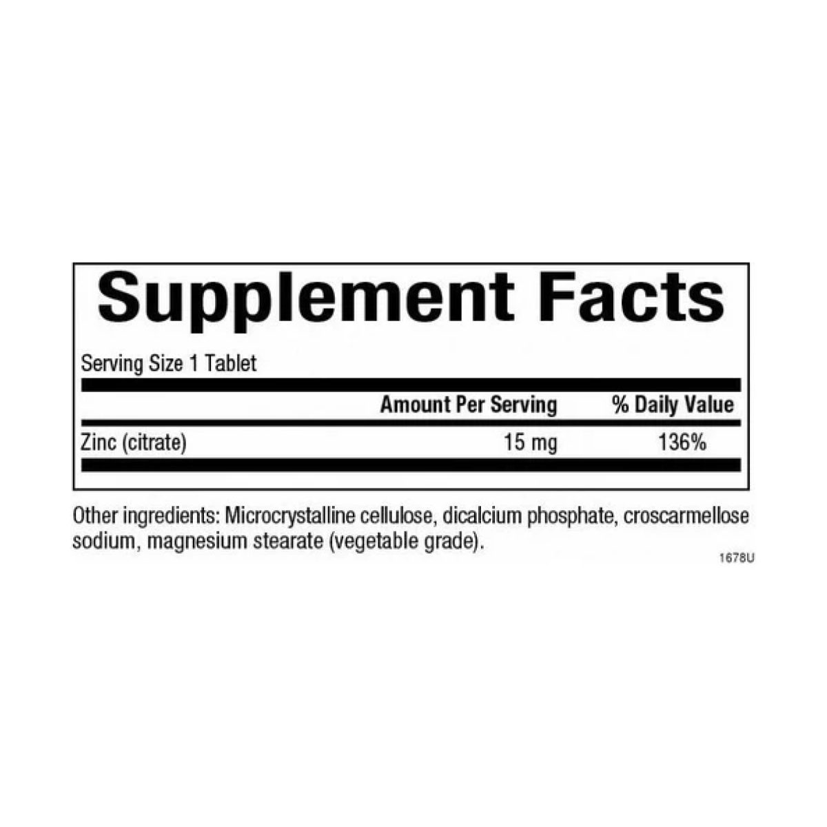 Zinc Citrate 15mg - 90 tabs - Зображення 2